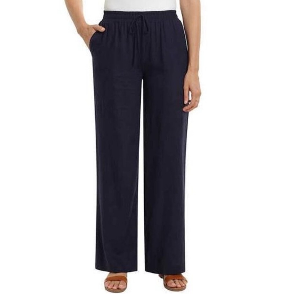 NEW BRIGGS Linen Blend Floral Print Pants